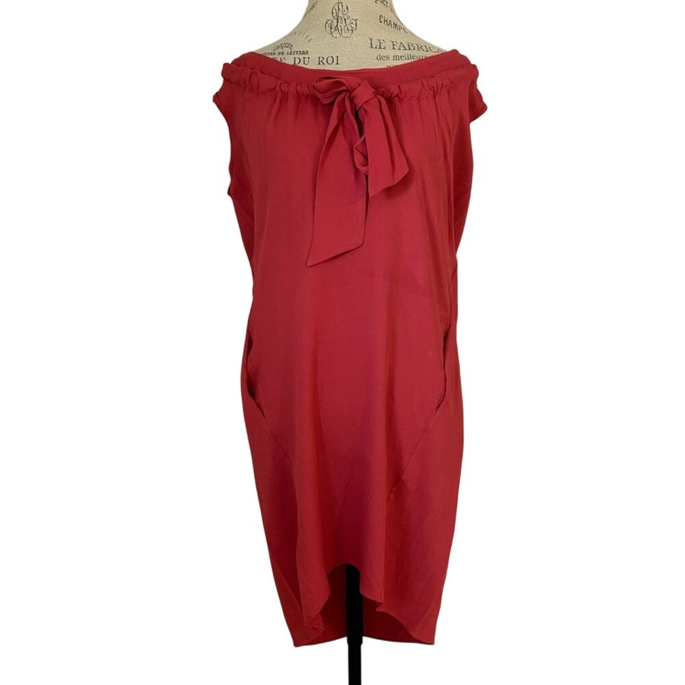 Marni summer edition 2010 tie front sheath dress burnt red size 38